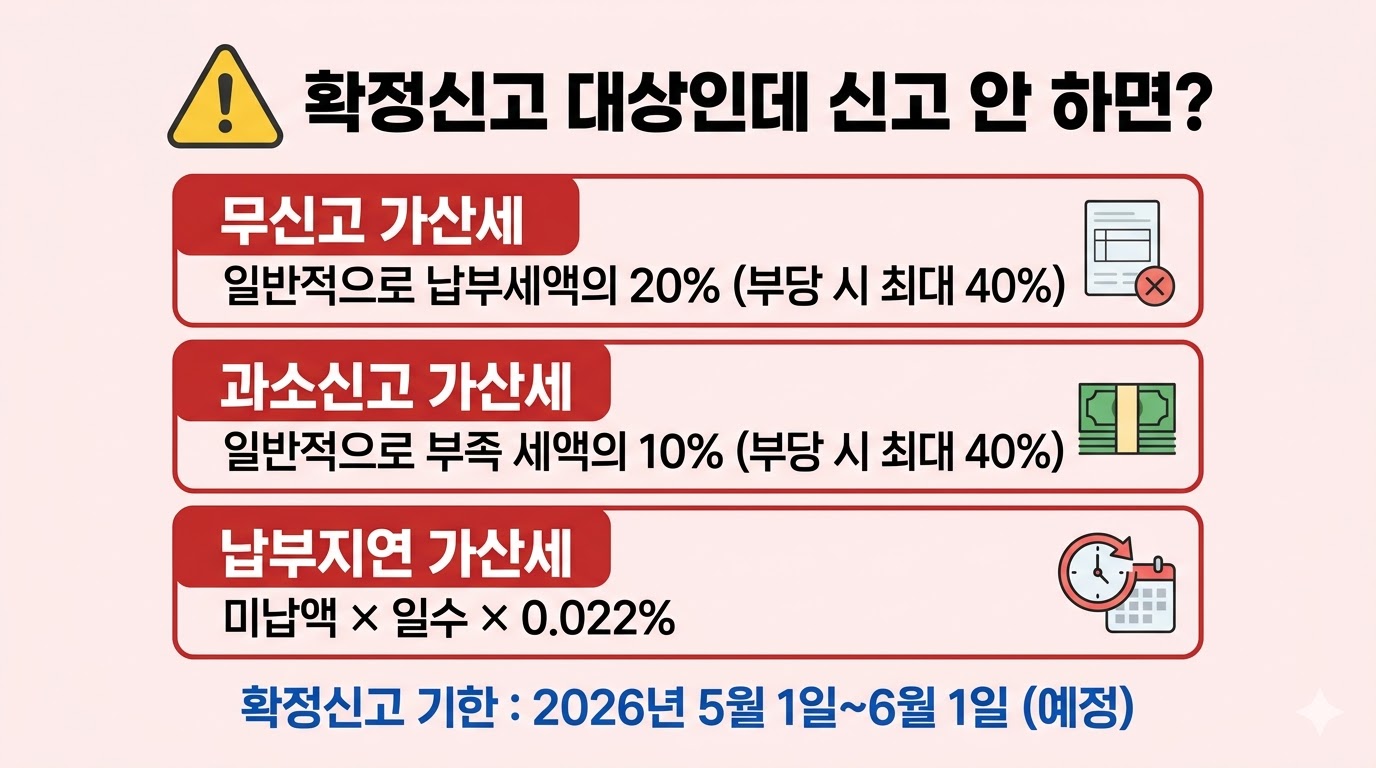 양도소득세 가산세 안내